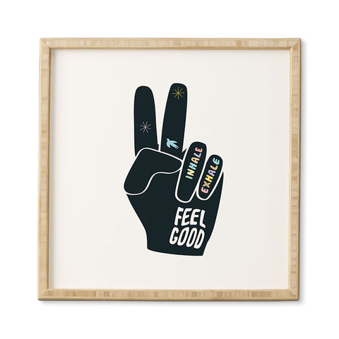 Phirst Inhale Exhale Peace Sign Framed Wall Art