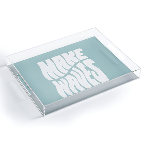 Phirst Make Waves Pale Blue Acrylic Tray