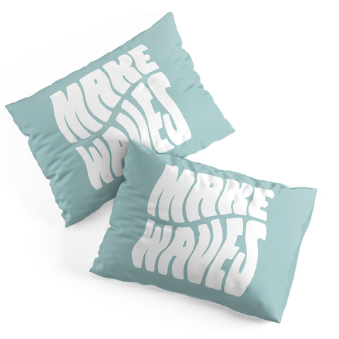 Phirst Make Waves Pale Blue Pillow Shams