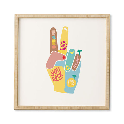 Phirst Motivational Peace Out Framed Wall Art