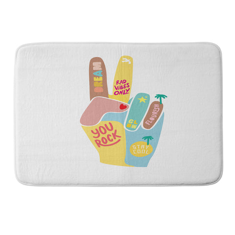 Phirst Motivational Peace Out Memory Foam Bath Mat