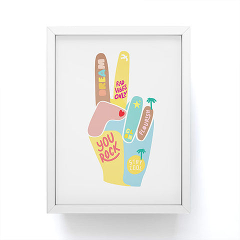 Phirst Motivational Peace Out Framed Mini Art Print