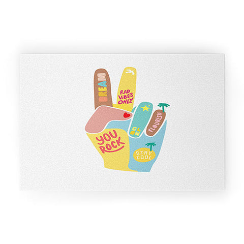 Phirst Motivational Peace Out Welcome Mat