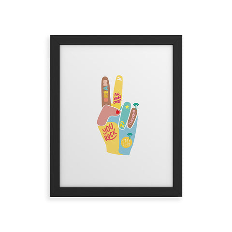 Phirst Motivational Peace Out Framed Art Print