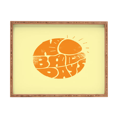 Phirst No Bad Days Retro Sun Rectangular Tray
