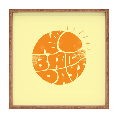 Phirst No Bad Days Retro Sun Square Tray