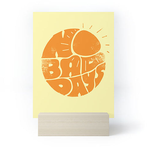 Phirst No Bad Days Retro Sun Mini Art Print