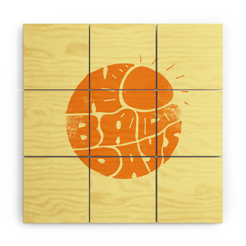 Phirst No Bad Days Retro Sun Wood Wall Mural