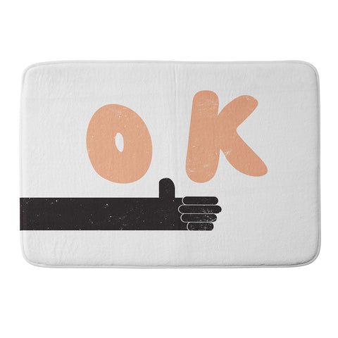 Phirst OK Thumbs Up Memory Foam Bath Mat