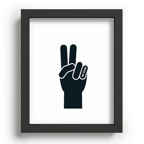 Phirst Peace Sign Do Good BW Recessed Framing Rectangle