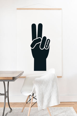 Phirst Peace Sign Do Good BW Art Print And Hanger