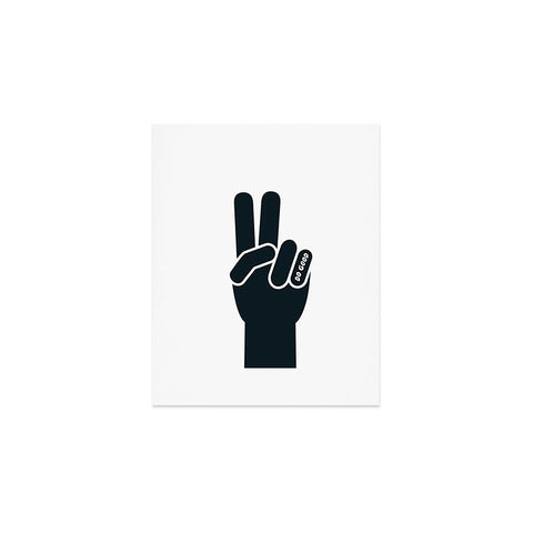 Phirst Peace Sign Do Good BW Art Print