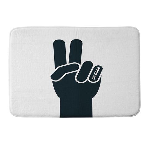 Phirst Peace Sign Do Good BW Memory Foam Bath Mat
