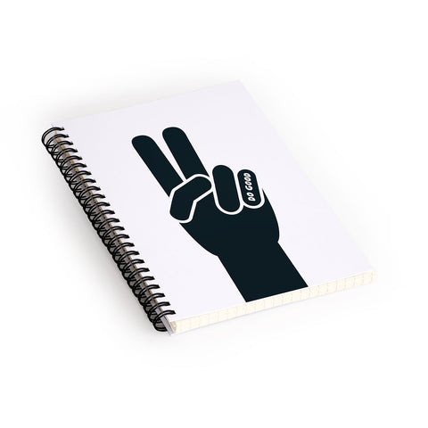 Phirst Peace Sign Do Good BW Spiral Notebook
