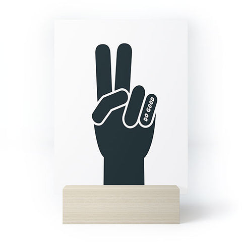 Phirst Peace Sign Do Good BW Mini Art Print