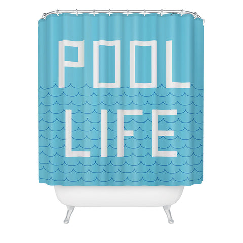 Phirst Pool Life Swimmer Shower Curtain