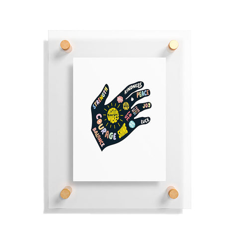 Phirst Positivity Helping Hand Floating Acrylic Print