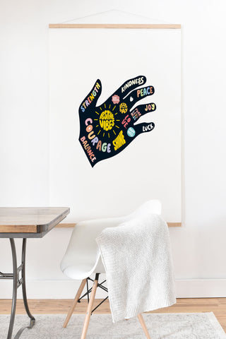 Phirst Positivity Helping Hand Art Print And Hanger