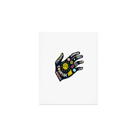 Phirst Positivity Helping Hand Art Print