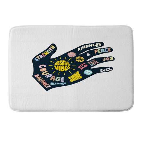 Phirst Positivity Helping Hand Memory Foam Bath Mat