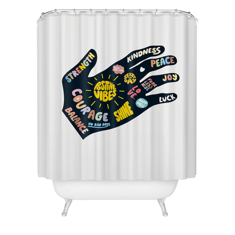 Phirst Positivity Helping Hand Shower Curtain