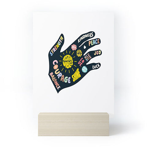Phirst Positivity Helping Hand Mini Art Print
