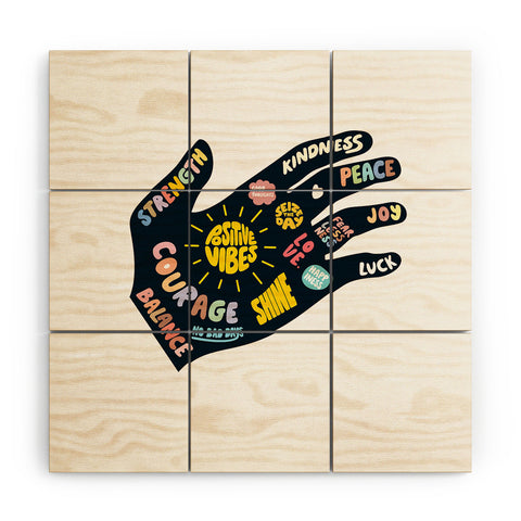 Phirst Positivity Helping Hand Wood Wall Mural