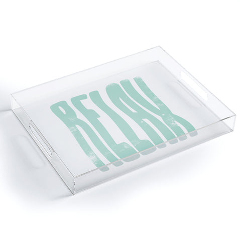 Phirst Relax vintage green Acrylic Tray