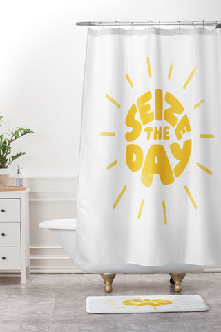 Phirst Seize the day Shower Curtain And Mat