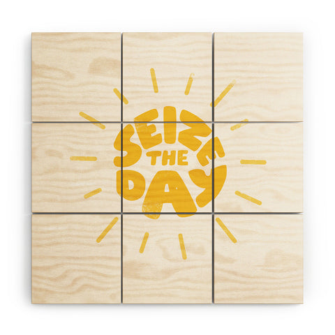 Phirst Seize the day Wood Wall Mural