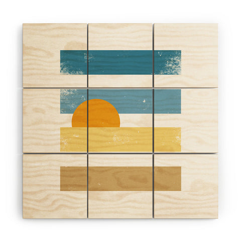 Phirst Sunset II Wood Wall Mural