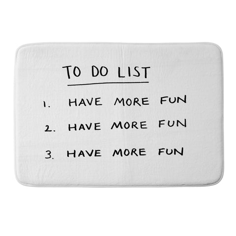 Phirst To Do List Memory Foam Bath Mat