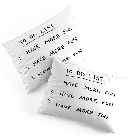 Phirst To Do List Pillow Shams