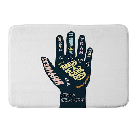 Phirst Today is a good day hand Memory Foam Bath Mat