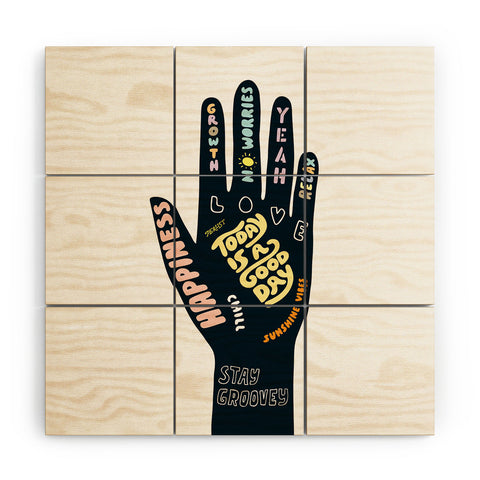 Phirst Today is a good day hand Wood Wall Mural