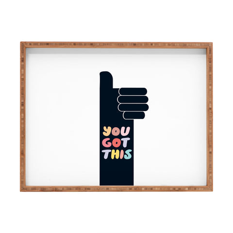 Phirst You Got This Thumbs Up Rectangular Tray