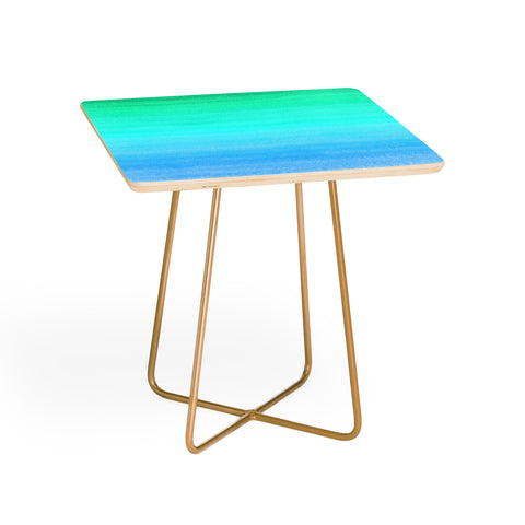 PI Photography and Designs Aqua Gradient Watercolor Side Table