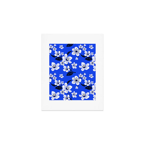PI Photography and Designs Blue Sakura Flowers Art Print