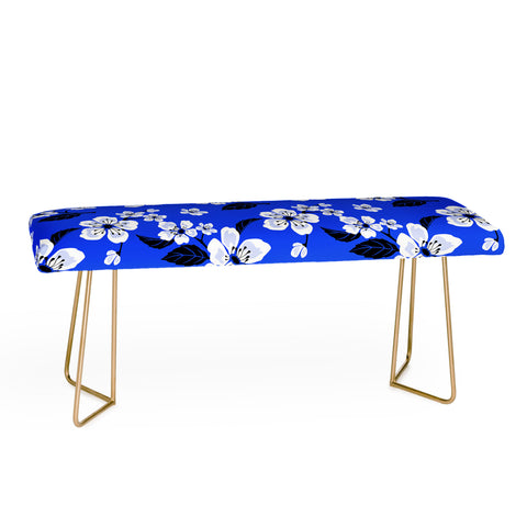 PI Photography and Designs Blue Sakura Flowers Bench
