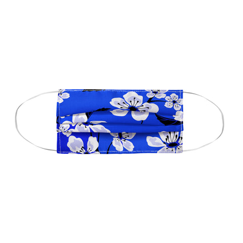PI Photography and Designs Blue Sakura Flowers Face Mask