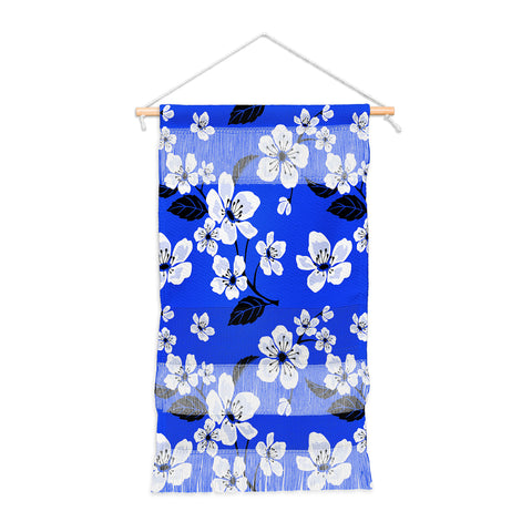 PI Photography and Designs Blue Sakura Flowers Wall Hanging Portrait