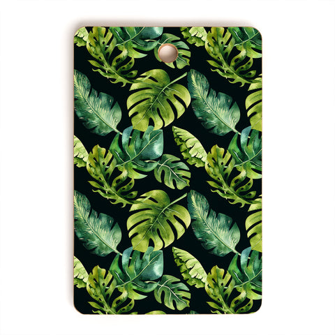 PI Photography and Designs Botanical Tropical Palm Leaves Cutting Board Rectangle