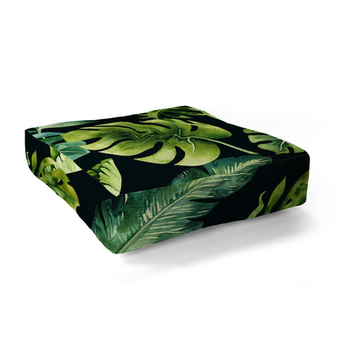 PI Photography and Designs Botanical Tropical Palm Leaves Floor Pillow Square