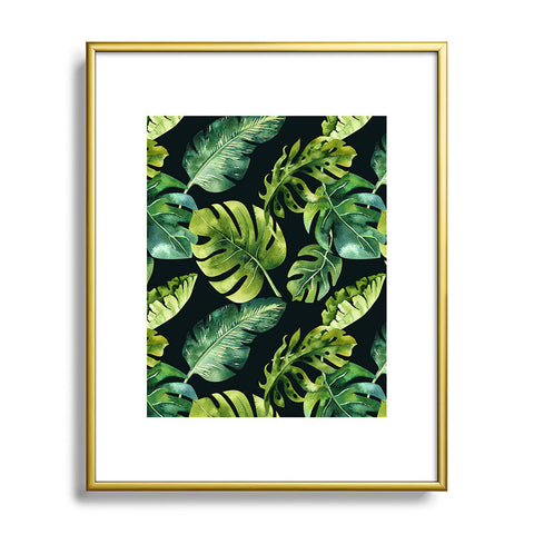PI Photography and Designs Botanical Tropical Palm Leaves Metal Framed Art Print