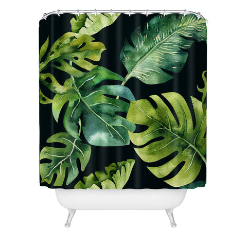 PI Photography and Designs Botanical Tropical Palm Leaves Shower Curtain