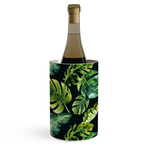PI Photography and Designs Botanical Tropical Palm Leaves Wine Chiller