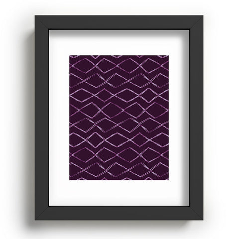 PI Photography and Designs Chevron Lines Purple Recessed Framing Rectangle