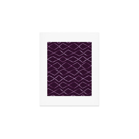 PI Photography and Designs Chevron Lines Purple Art Print
