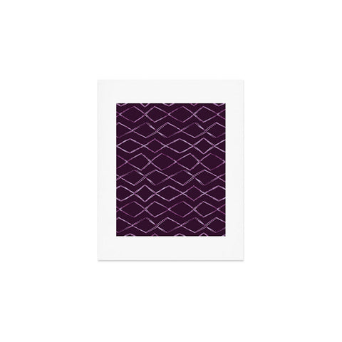 PI Photography and Designs Chevron Lines Purple Art Print