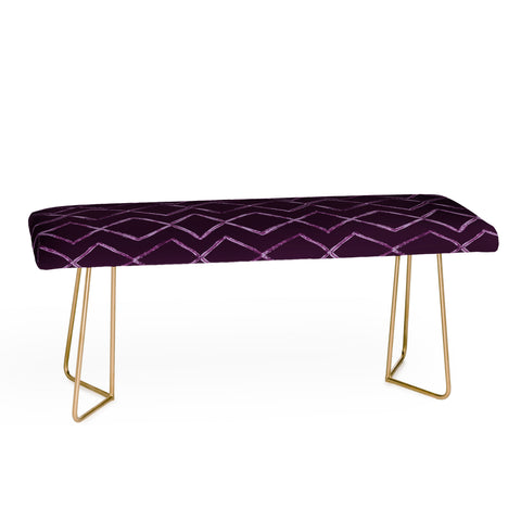 PI Photography and Designs Chevron Lines Purple Bench